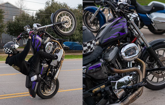 Roaring Adventures: Stunt Riding Harley Davidsons with Custom Graphic Decal Kits