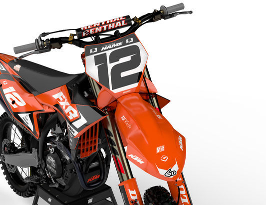 GLIDE BLK ORANGE - FULL GRAPHICS KIT