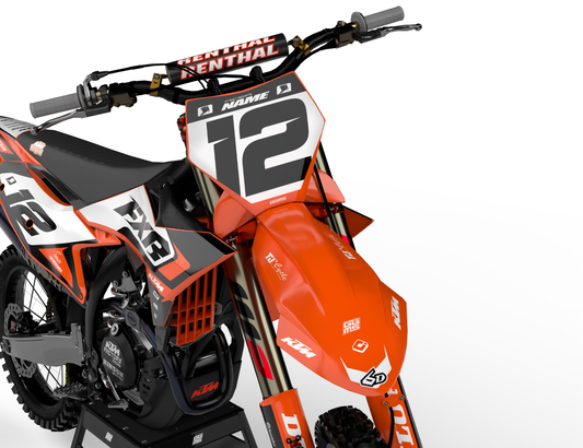 GLIDE BLK WHITE - FULL GRAPHICS KIT