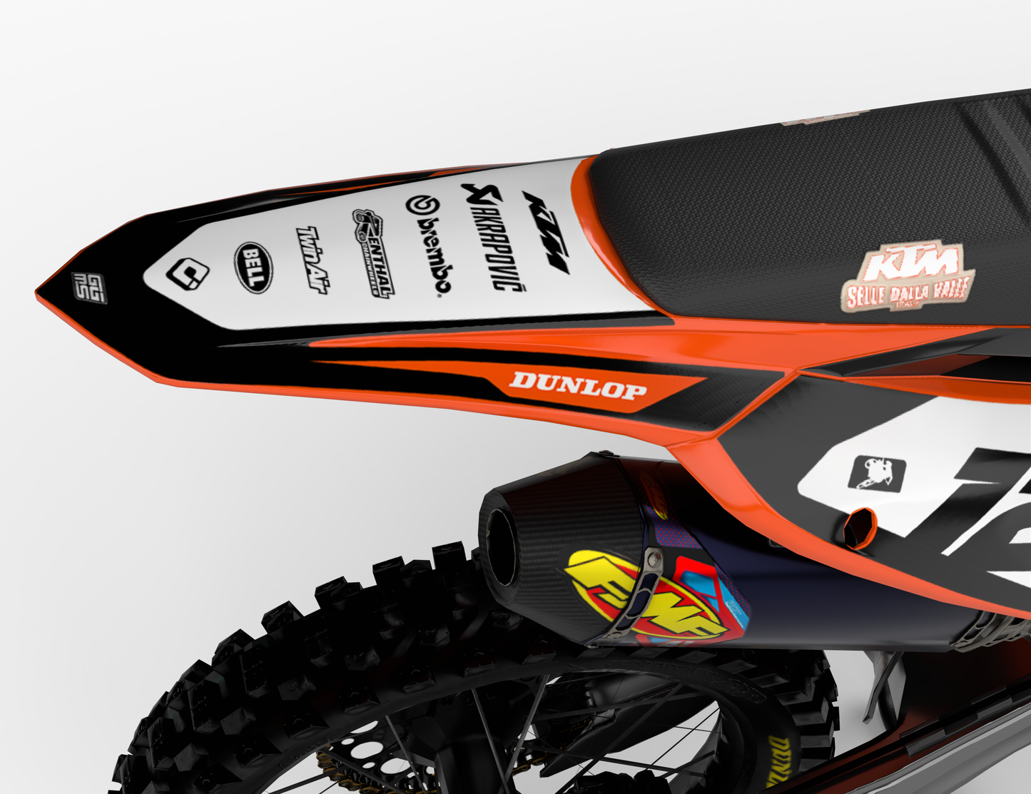 GLIDE BLK WHITE - FULL GRAPHICS KIT
