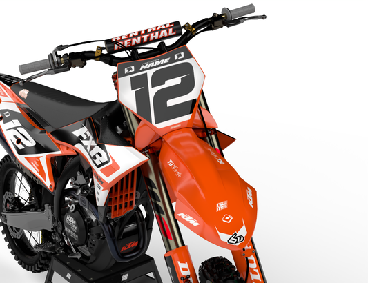 GLIDE WHITE BLK - FULL GRAPHICS KIT