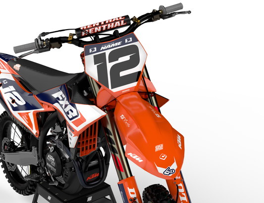 GLIDE WHITE BLUE - FULL GRAPHICS KIT