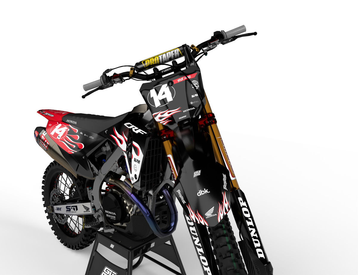 FLAMES RED - FULL GRAPHICS KIT – GGMS