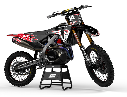 FLAMES RED - FULL GRAPHICS KIT