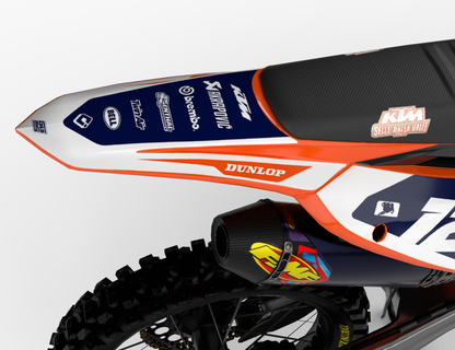 GLIDE WHITE BLUE - FULL GRAPHICS KIT