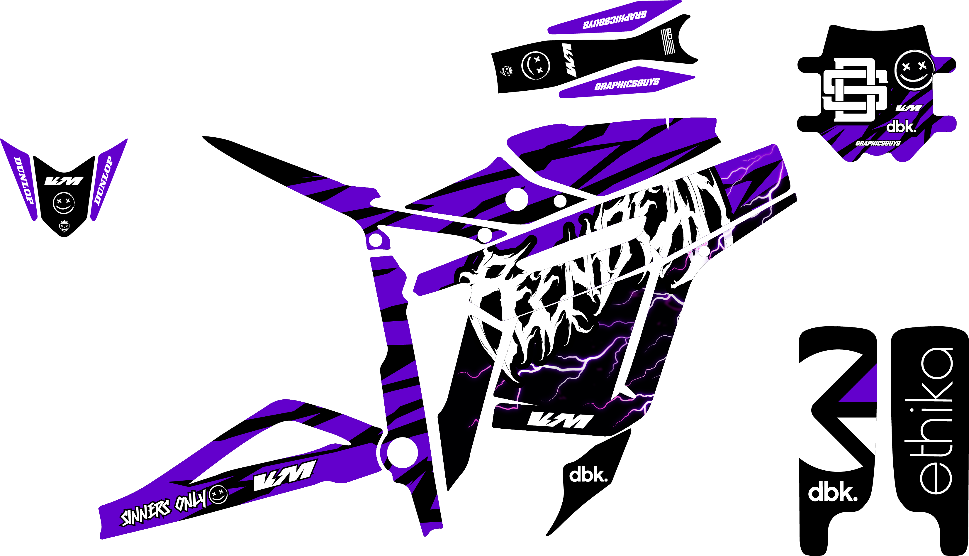 PURPLE DEATH - FULL GRAPHICS KIT – GGMS