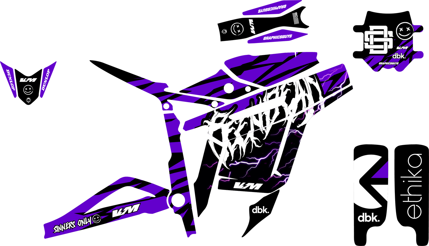PURPLE DEATH - FULL GRAPHICS KIT