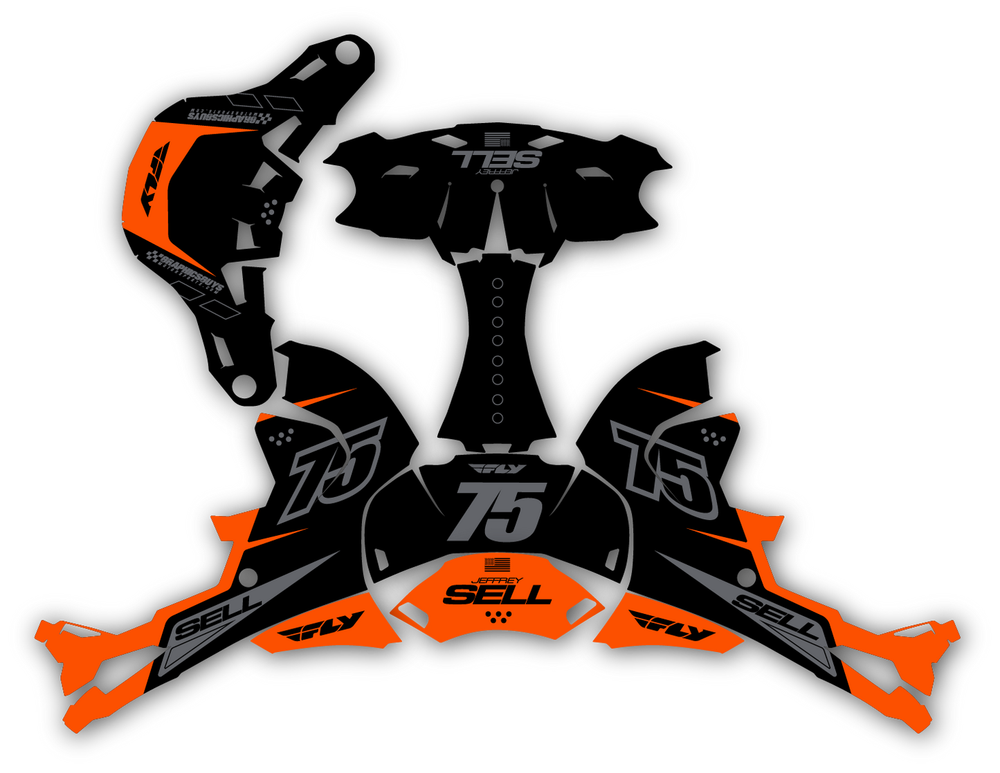 Fly Racing Ttr Graphics FLY RACING - SWIPE – Graphics Guys Motorsports