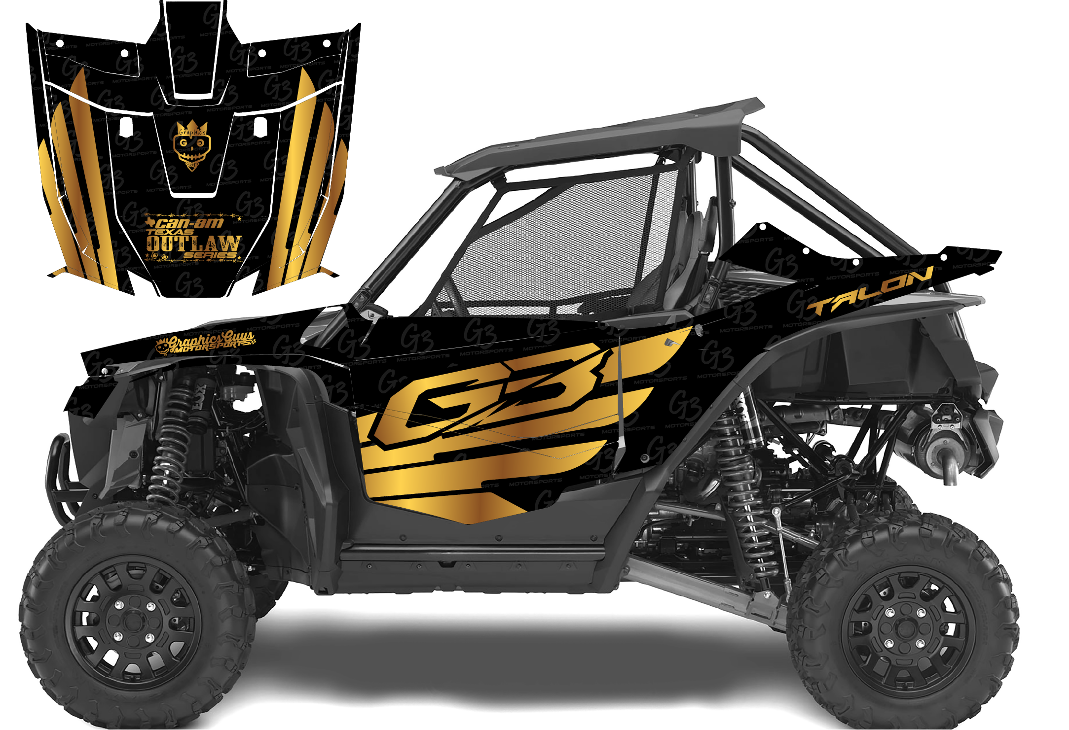 HONDA TALON BLACK GOLD GraphicsGuys Motorsports